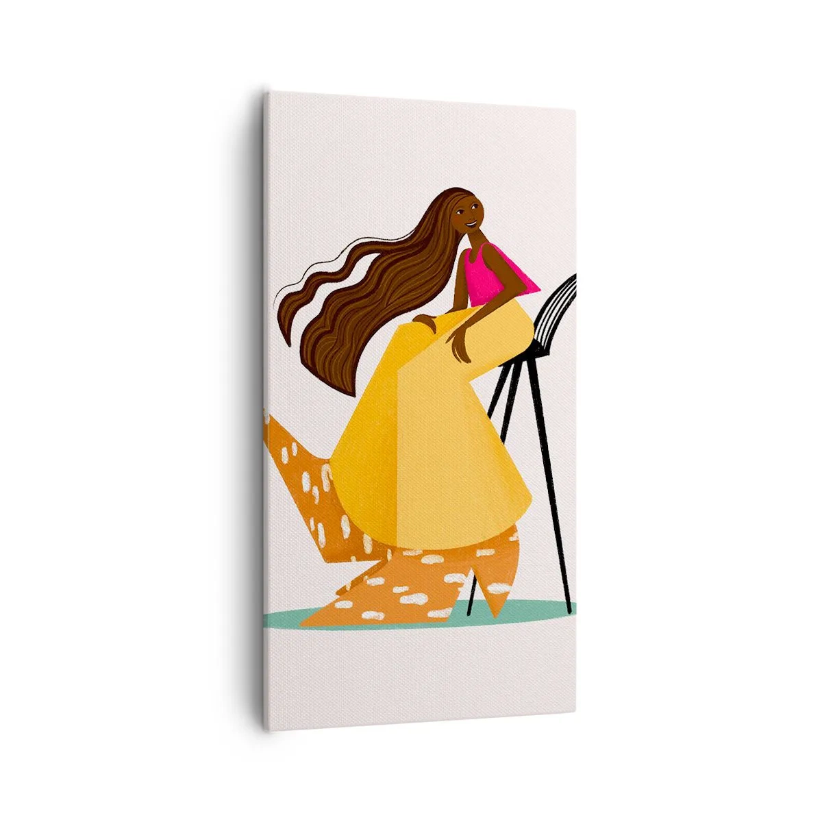 Lærredstryk - Billede på lærred - Mode er også sjovt - 55x100 cm