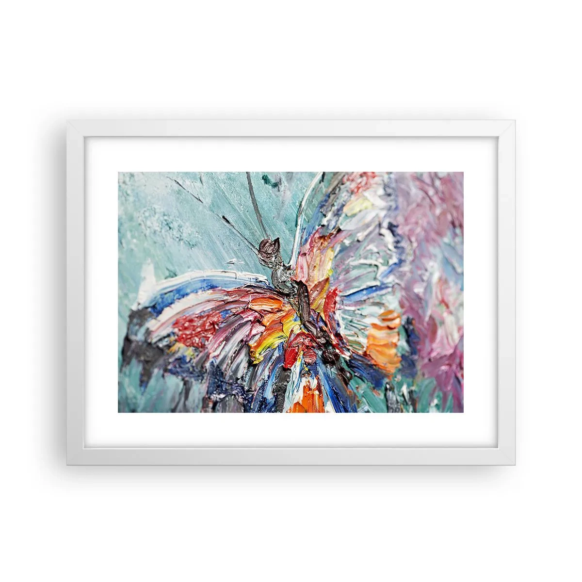 Plakat i hvid ramme - Malet af naturen - 40x30 cm