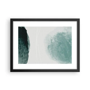 Plakat i sort ramme - Et møde med tåge - 40x30 cm