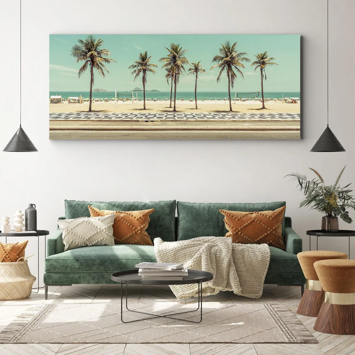 Lærredstryk - Billede på lærred - På stranden - 100x40 cm