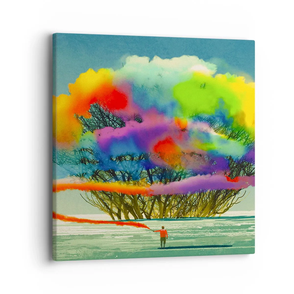 Lærredstryk - Billede på lærred - Giv liv til denne verden - 40x40 cm