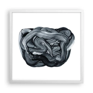 Plakat i hvid ramme - Så enkelt er det ikke - 50x50 cm