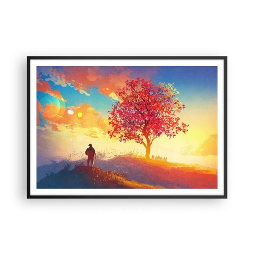 Plakat i sort ramme - Pilgrim på bestemmelsesstedet - 100x70 cm