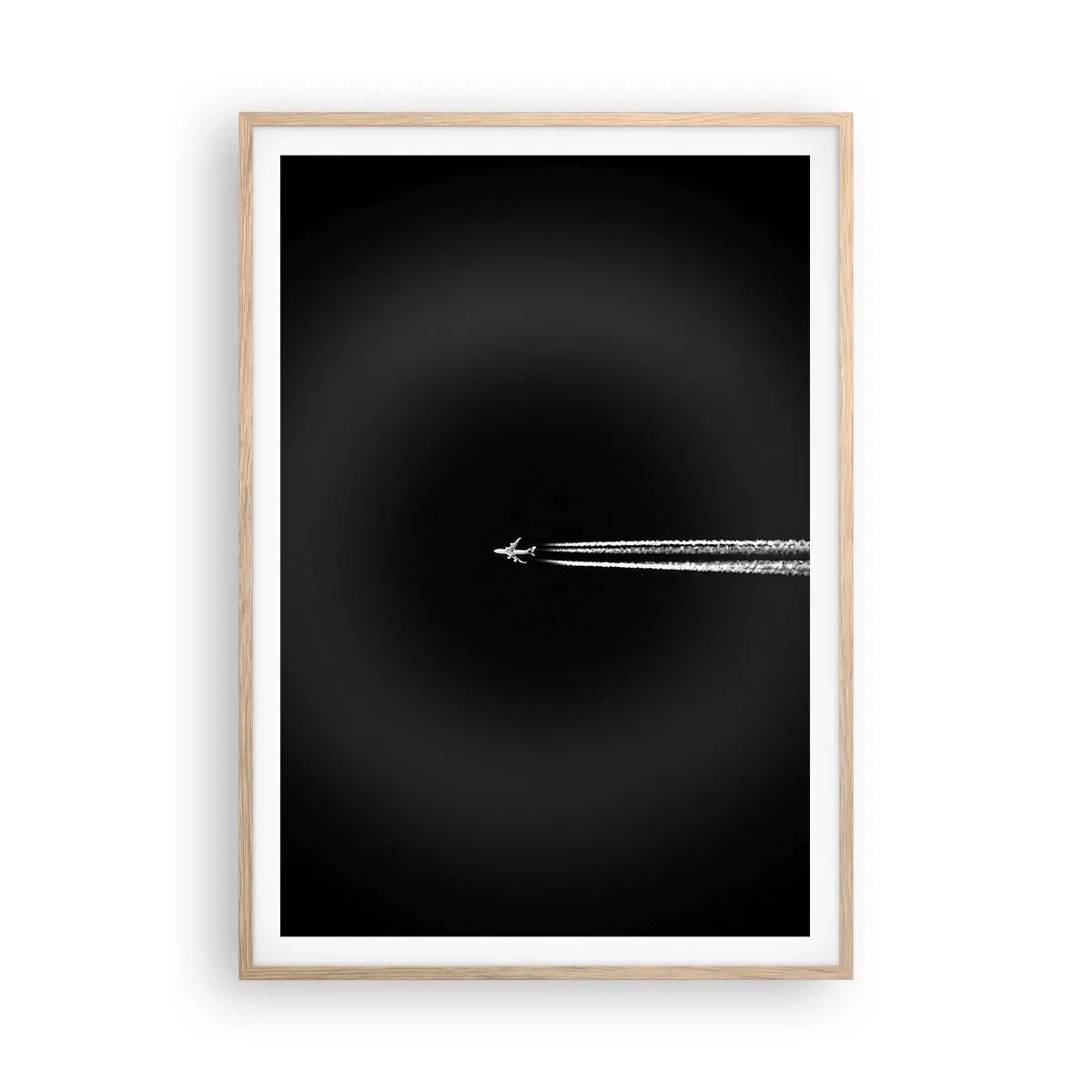 Plakat i ramme af lyst egetræ - Ind i en anden dimension - 70x100 cm