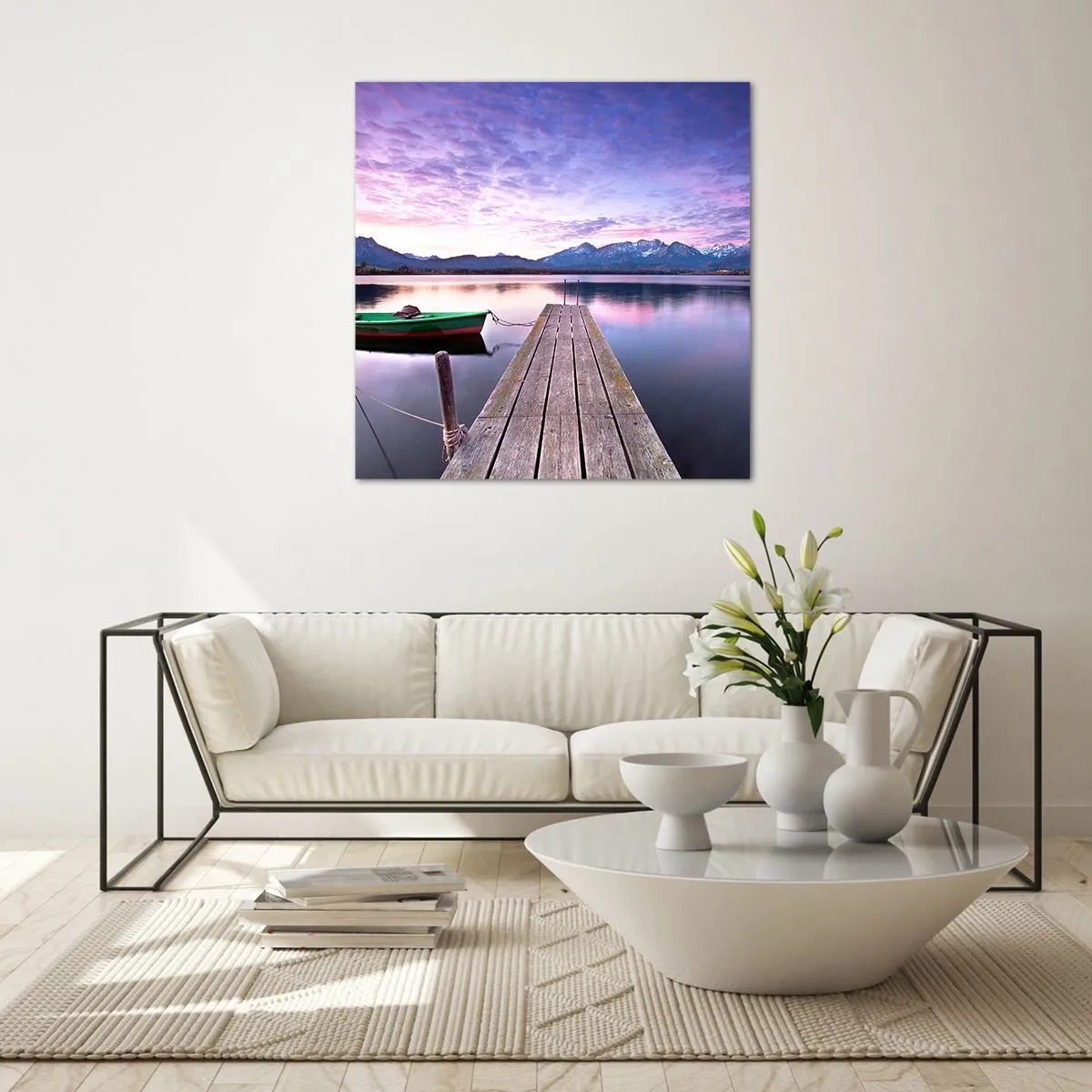 Billede på glas - Venskabelig stilhed - 60x60 cm