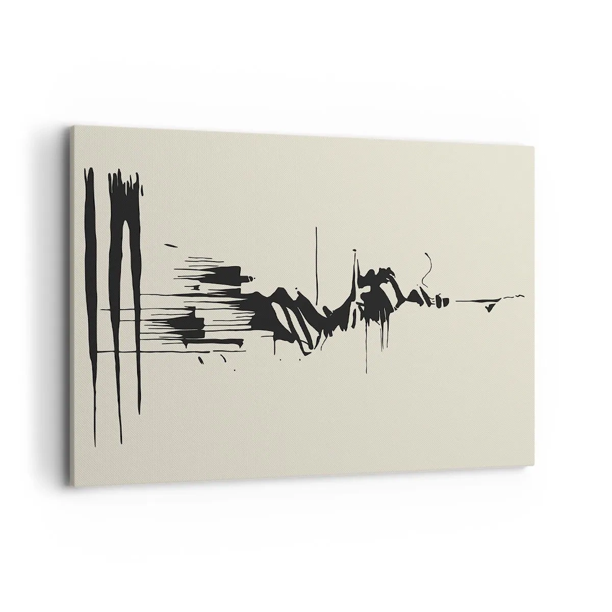 Lærredstryk - Billede på lærred - Skyndsom abstraktion - 100x70 cm