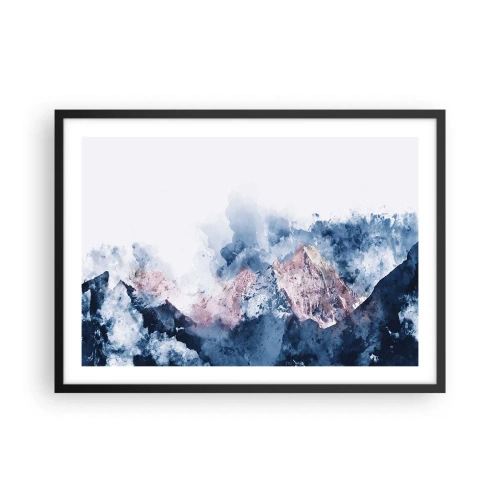 Plakat i sort ramme - Dette er toppene! - 70x50 cm