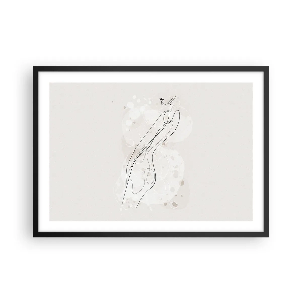 Plakat i sort ramme - At forvilde sig med blikket - 70x50 cm