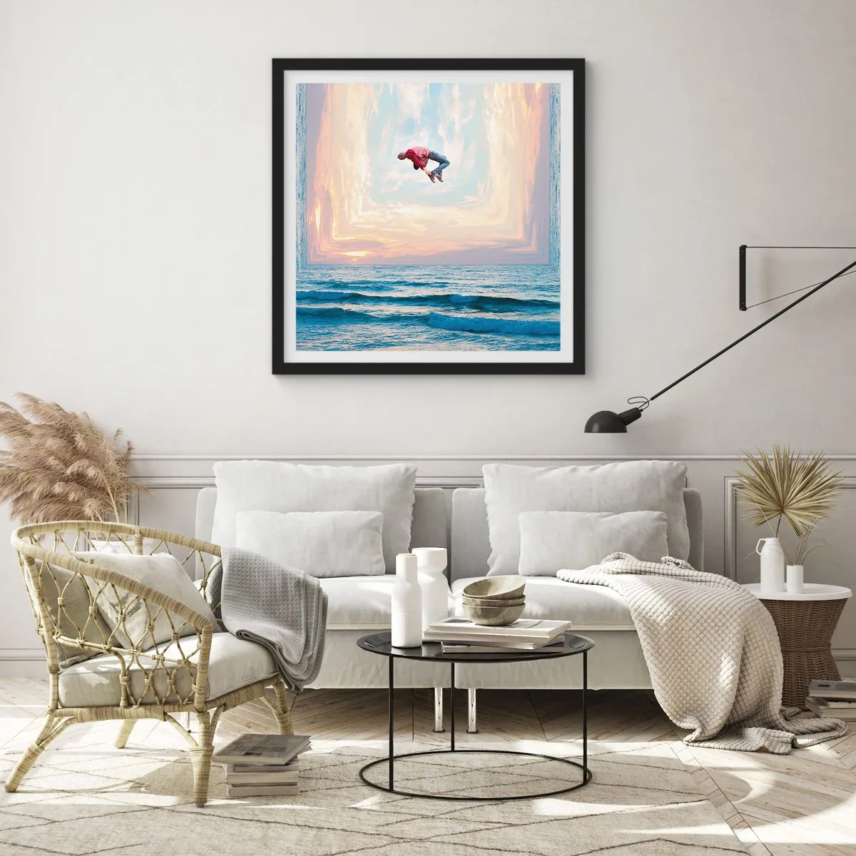 Plakat i sort ramme - Til en anden dimension - 30x30 cm