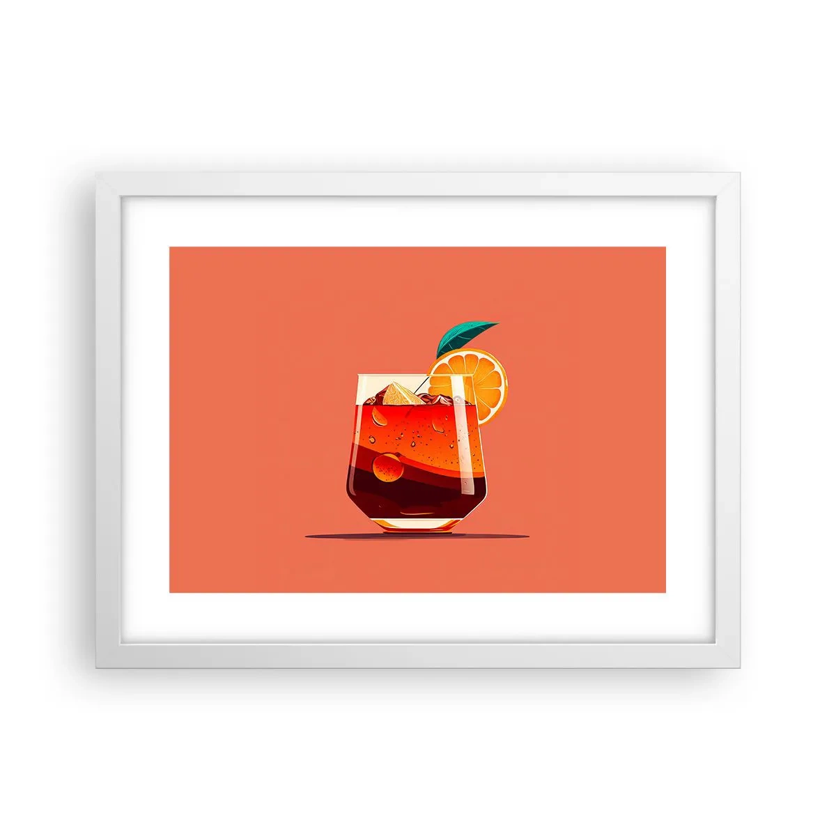 Plakat i hvid ramme - Sommerens forfriskning - 40x30 cm