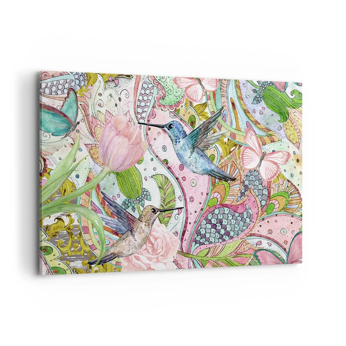 Lærredstryk - Billede på lærred - Forviklet i vinstokkene - 100x70 cm