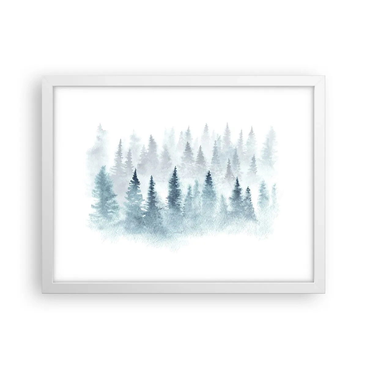 Plakat i hvid ramme - Indhyllet i tåge - 40x30 cm