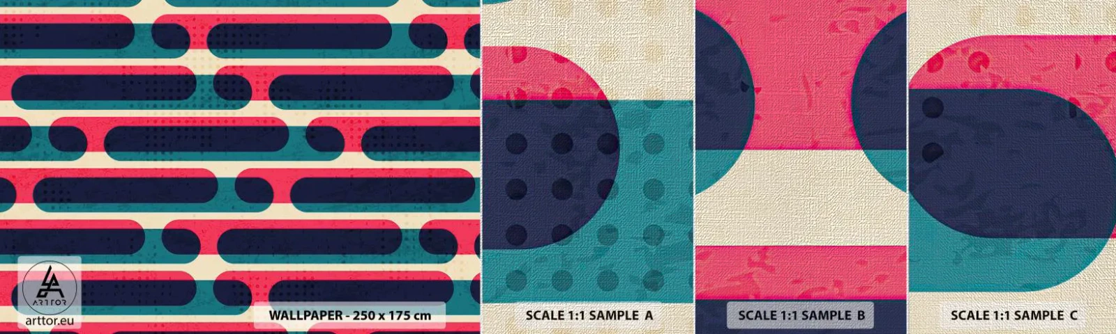 Prøve Fototapet Premium Canvas - Indad og fremad - Abstraktion, Stykke, Moderne kunst - 100x30 cm