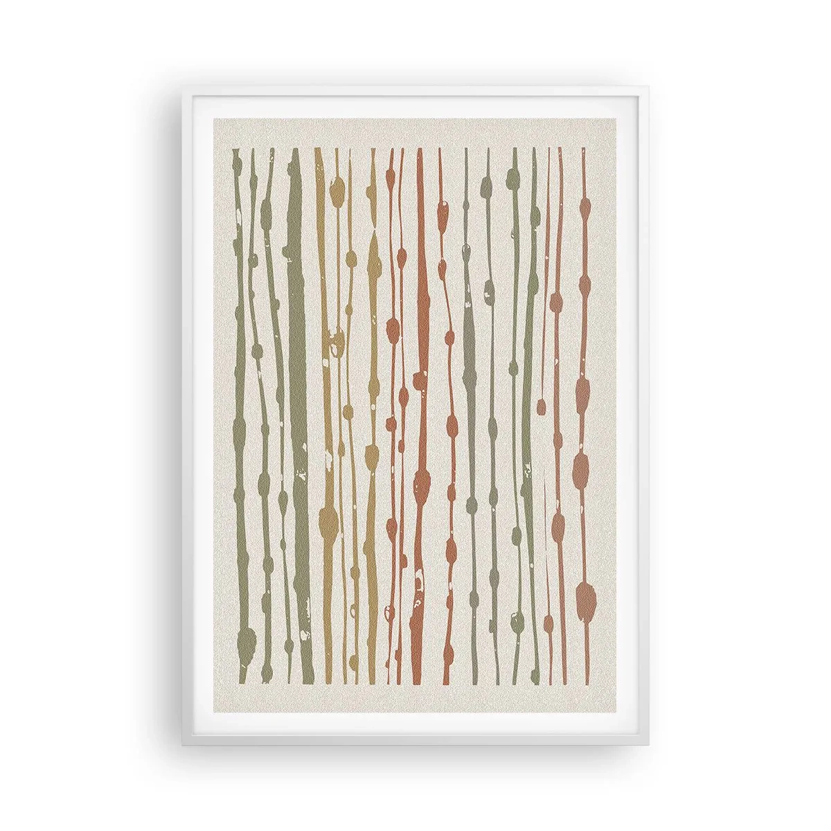 Plakat i hvid ramme - Musikalsk farvenotation - 70x100 cm