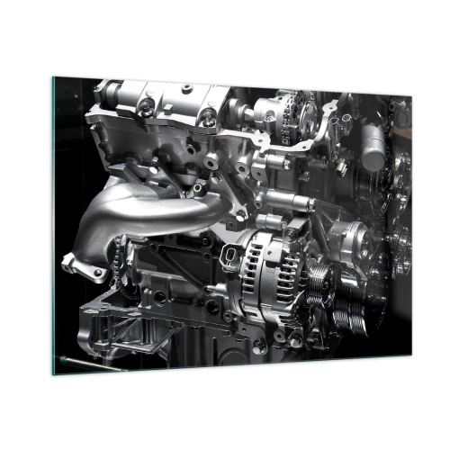 Billede på glas - Stål, smuk, stærk - 100x70 cm