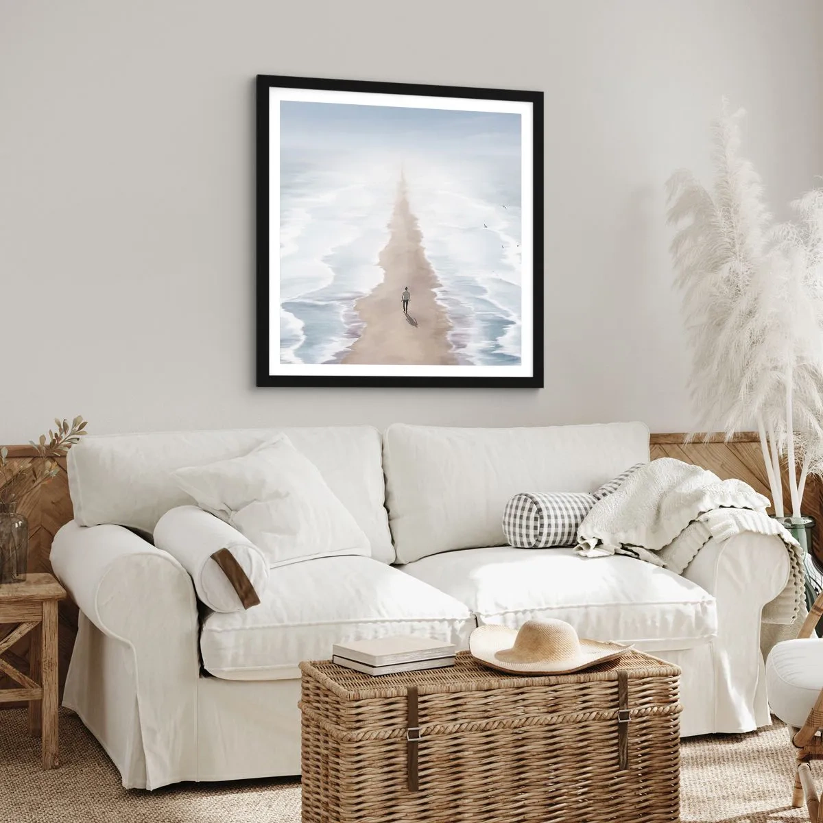 Plakat i sort ramme - Lys fremtid - 40x40 cm