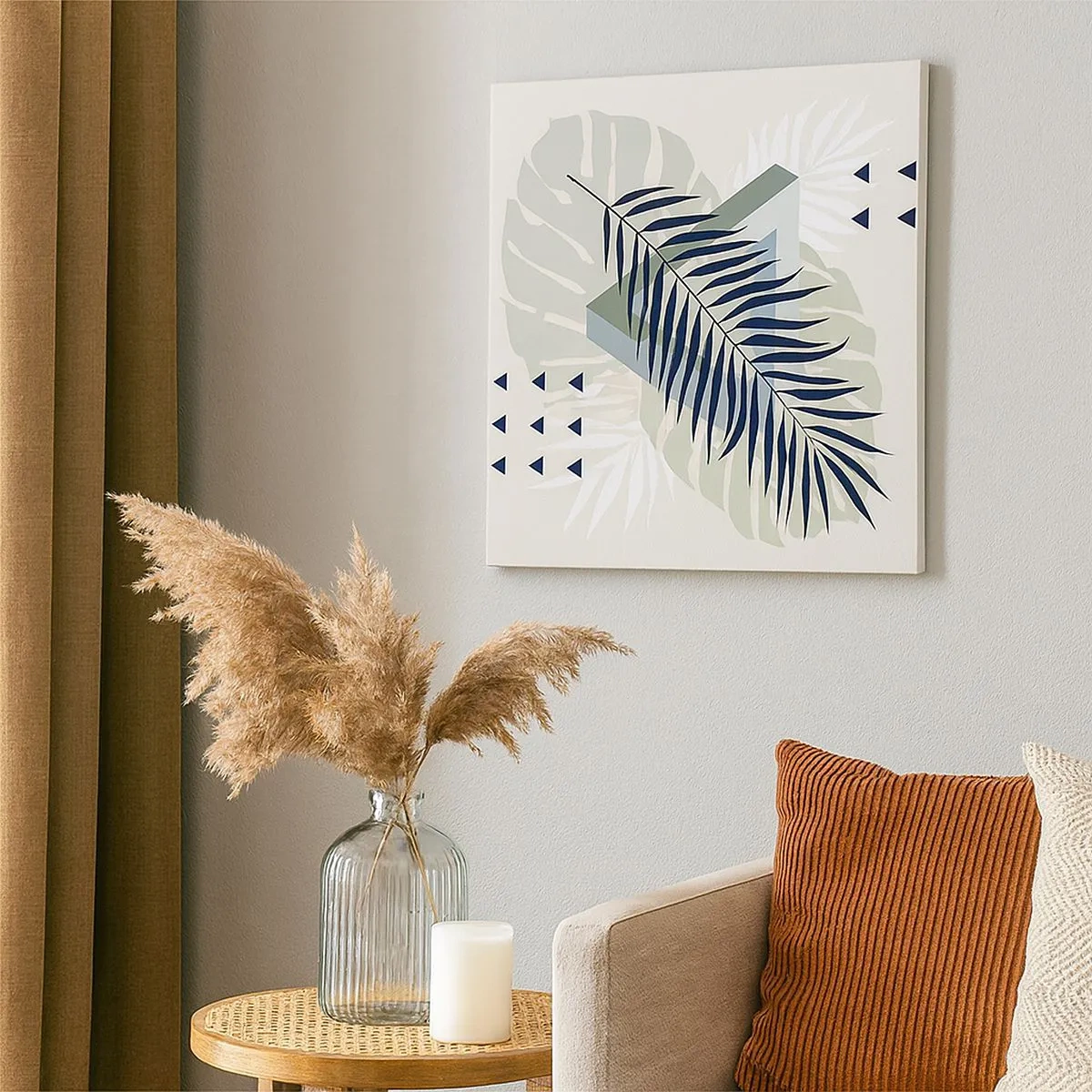 Lærredstryk - Billede på lærred - Natur og geometri - to ordener? - 30x30 cm