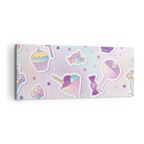 Lærredstryk - Billede på lærred - At have en fødselsdag hver dag - 100x40 cm