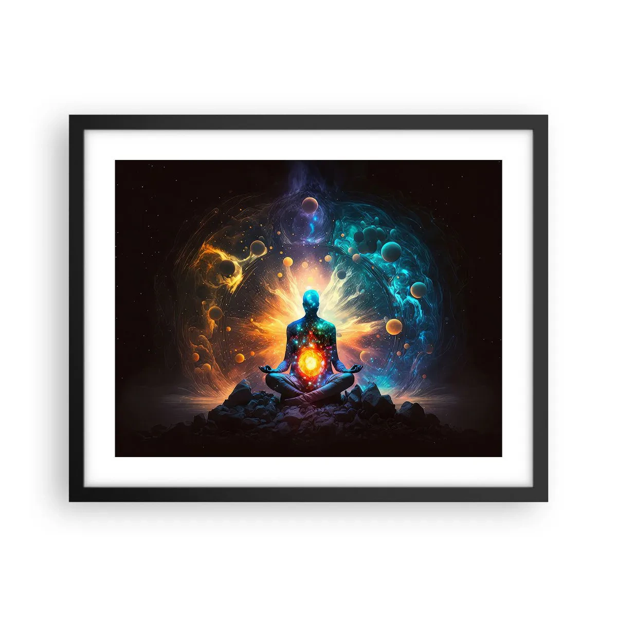 Plakat i sort ramme - Kosmisk ro - 50x40 cm