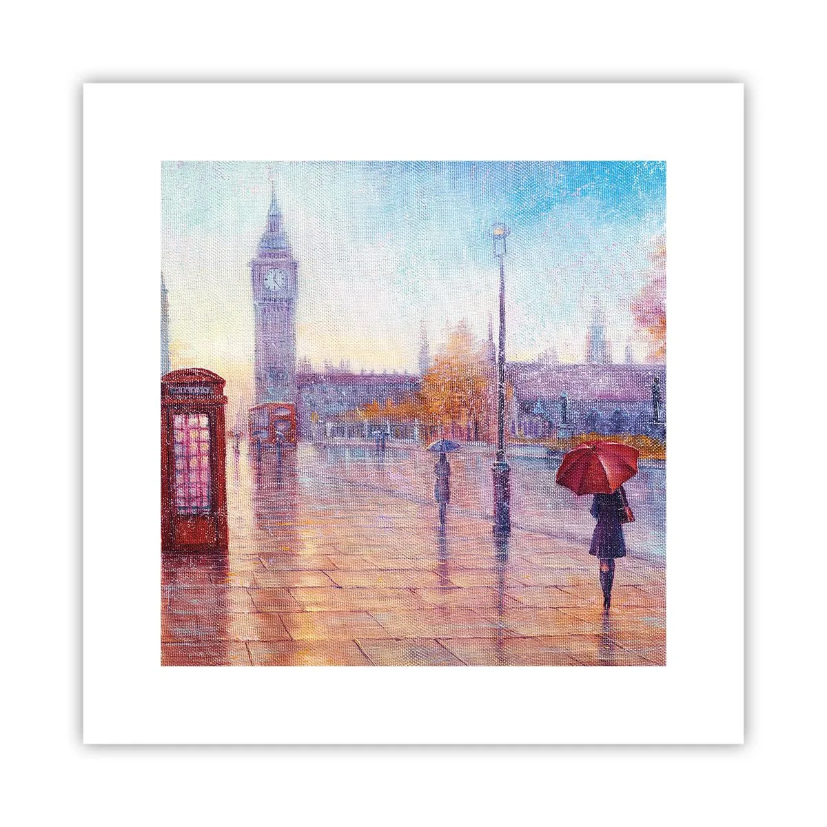 Plakat - En efterårsdag i London - 30x30 cm