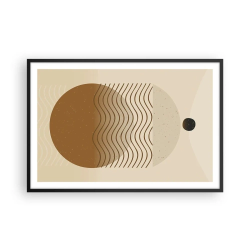 Plakat i sort ramme - Om geometriske figurers oprindelse - 91x61 cm