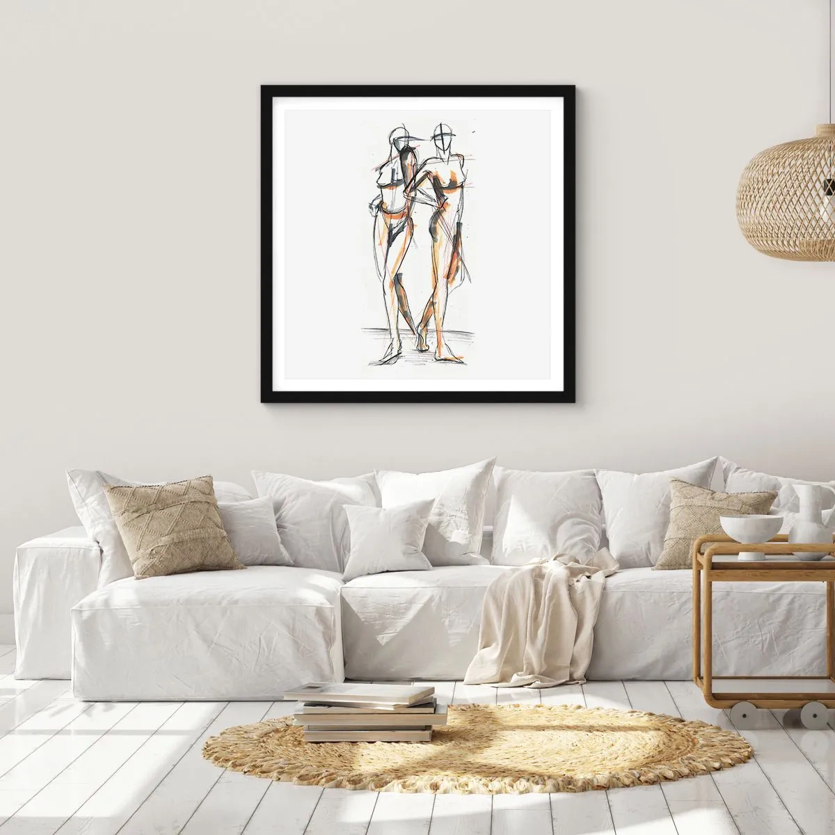 Plakat i sort ramme - En undersøgelse af charme - 30x30 cm