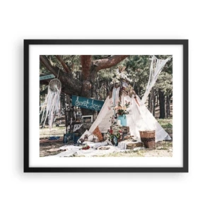 Plakat i sort ramme - Make love… - 50x40 cm