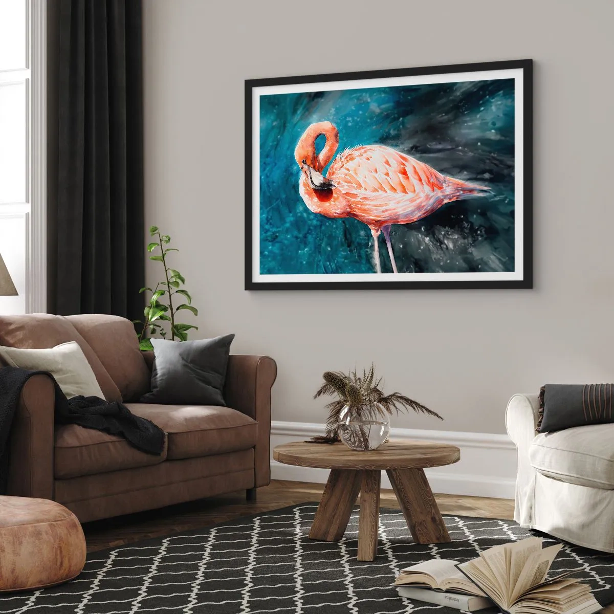 Plakat i sort ramme - Dekorativ af natur - 70x50 cm