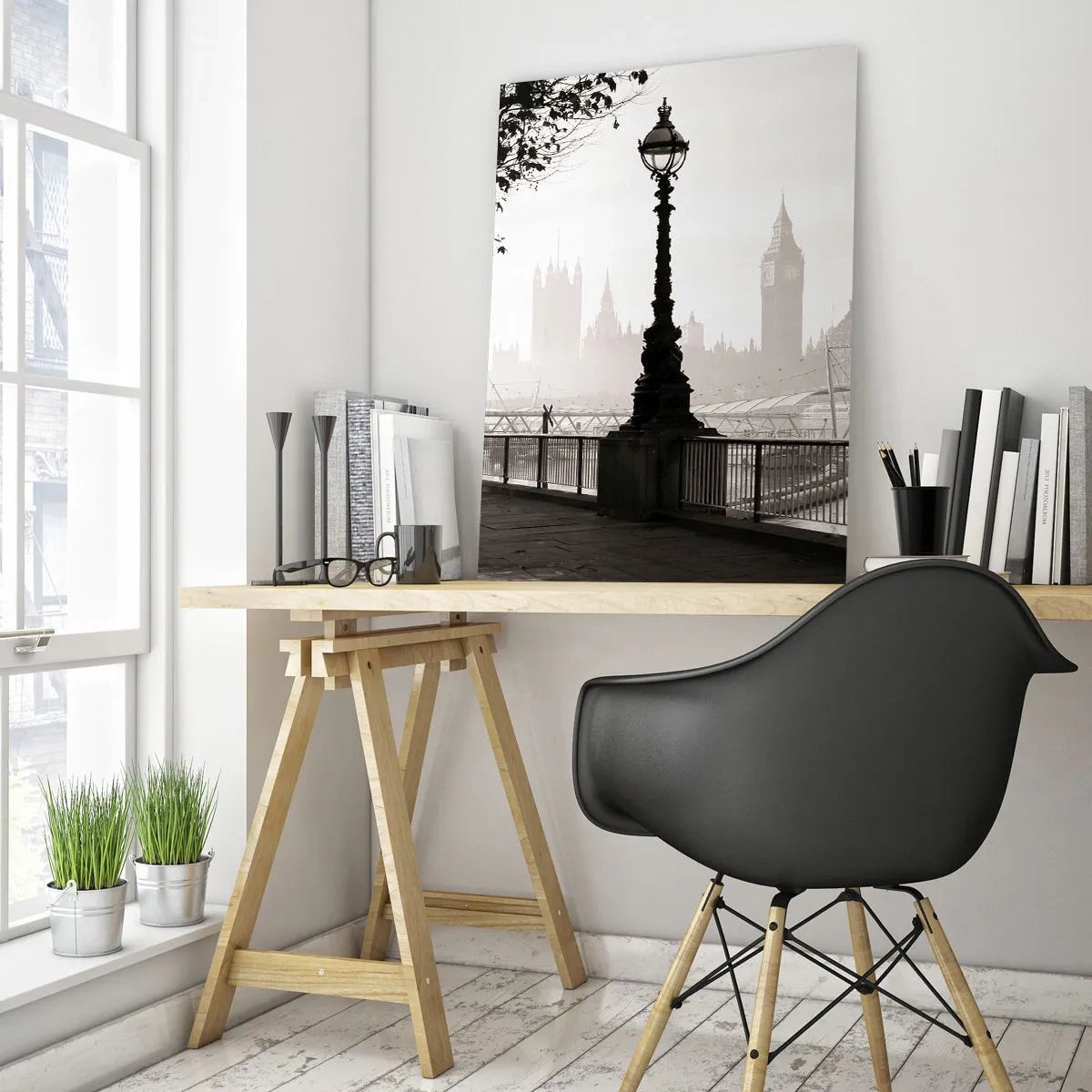 Billede på glas - London morgen - 70x100 cm