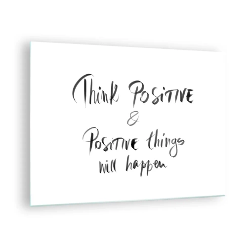 Billede på glas - En motiverende indskrift i minimalistisk stil - 70x50cm - Hvordan skal man leve? - Moderne vægdekoration til stue og soveværelse ARTTOR