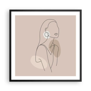 Plakat i sort ramme - Et ikon for pigelivet - 60x60 cm