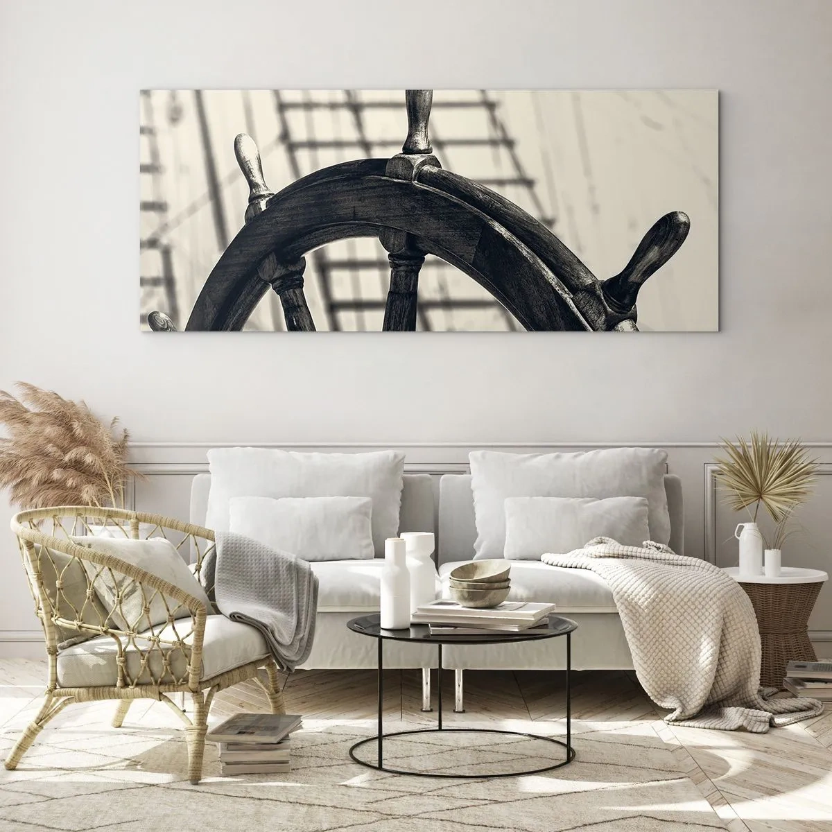 Billede på glas - Historier om havet - 90x30 cm