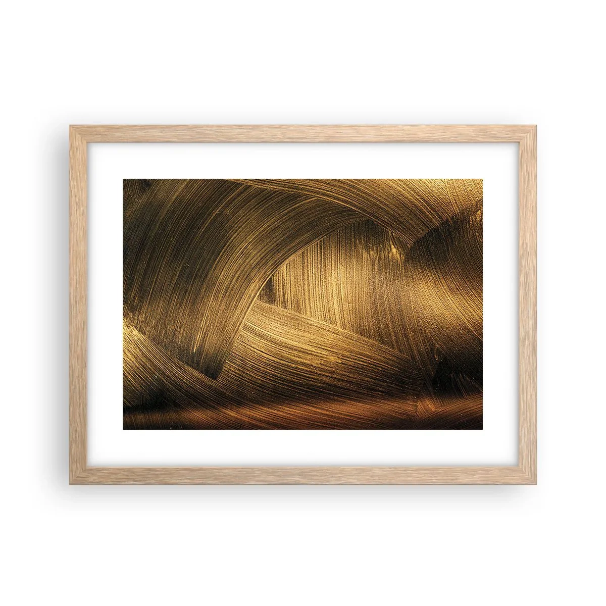 Plakat i ramme af lyst egetræ - I den gyldne labyrint - 40x30 cm