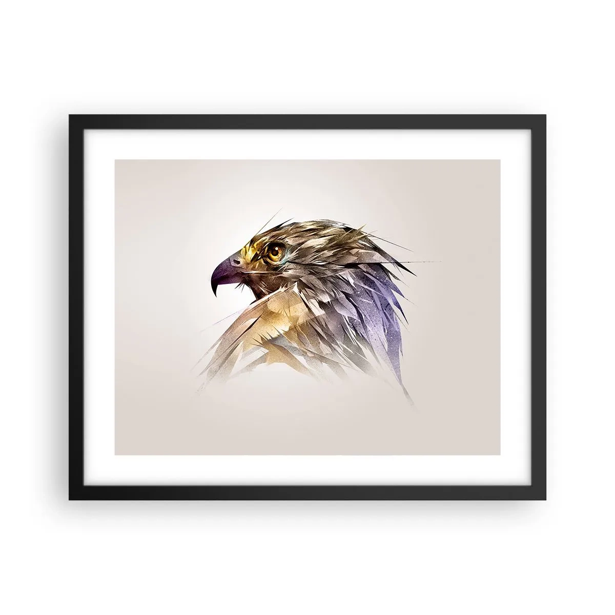 Plakat i sort ramme - Portræt af en kriger - 50x40 cm