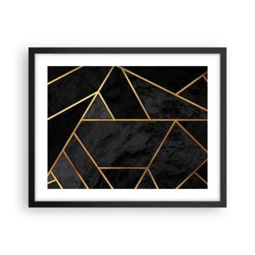 Plakat i sort ramme - Mørke og lys - 50x40 cm