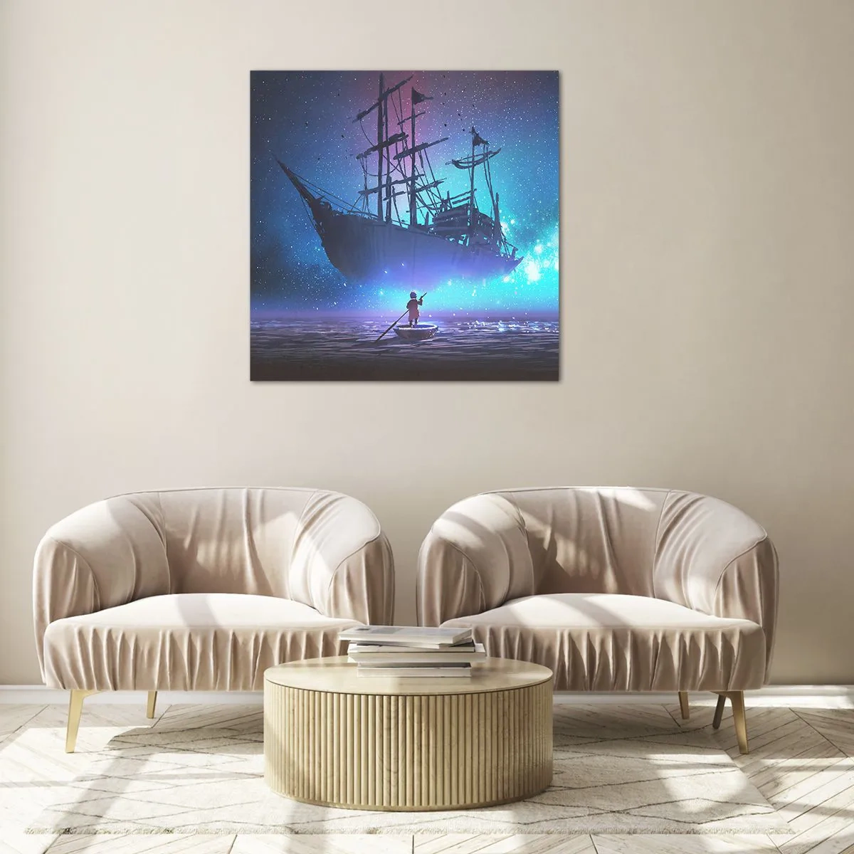 Billede på glas - Et møde med myten om havet - 30x30 cm