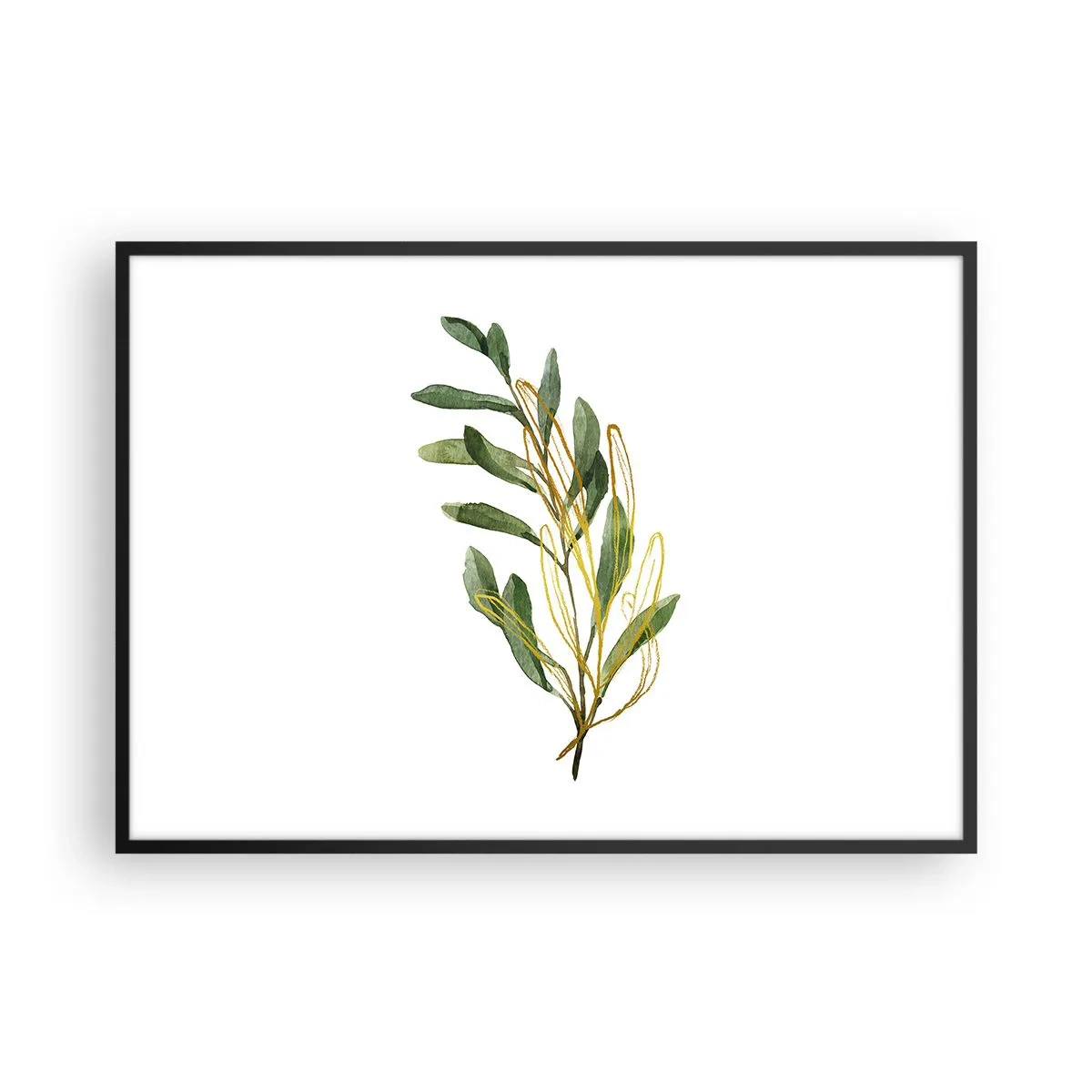 Plakat i sort ramme - Alt, hvad der er godt - 100x70 cm