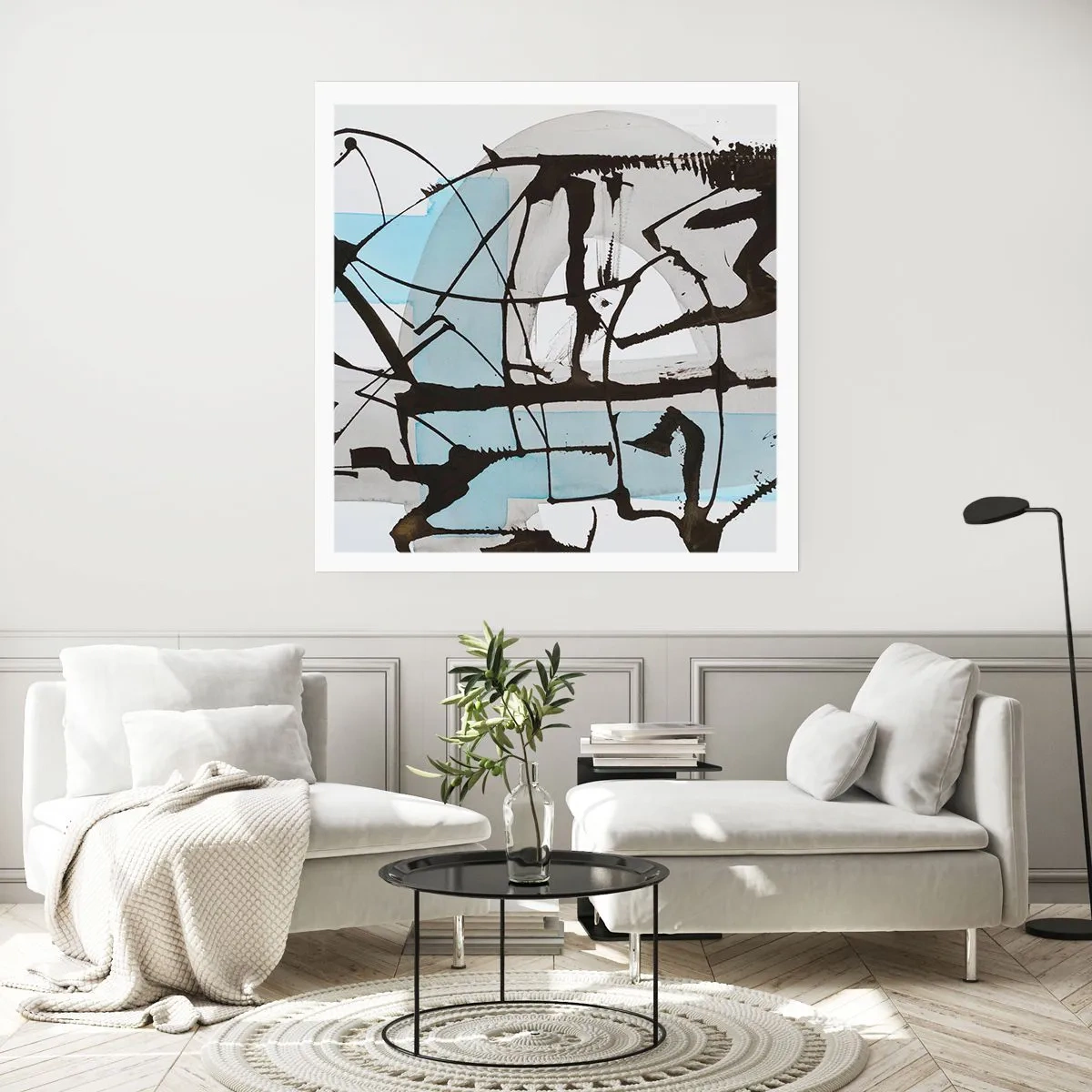 Plakat - Ikke desto mindre blå - 60x60 cm