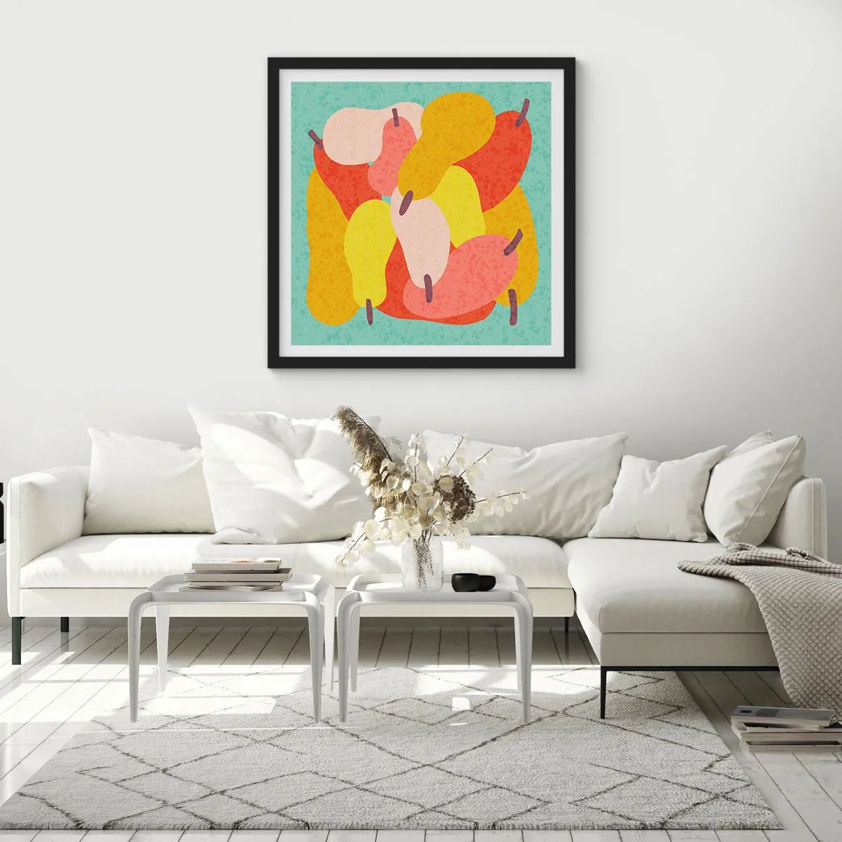 Plakat i sort ramme - Smag på sommersolen - 30x30 cm