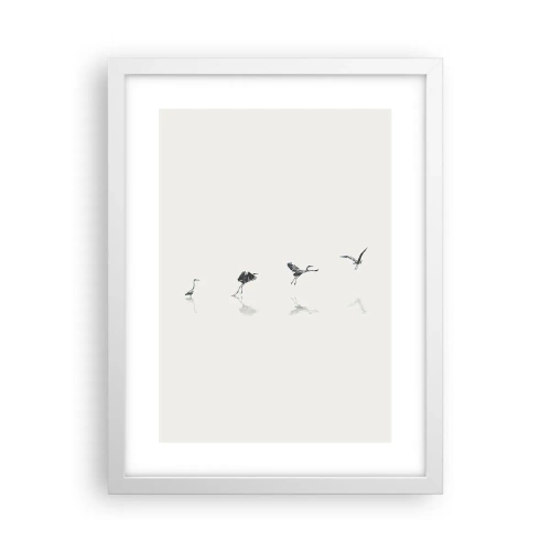 Plakat i hvid ramme - Fire enkle trin - 30x40 cm