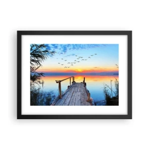 Plakat i sort ramme - Tid til at tage tilbage... - 40x30 cm