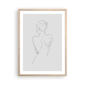 Plakat i ramme af lyst egetræ - Kroppens musik - 50x70 cm