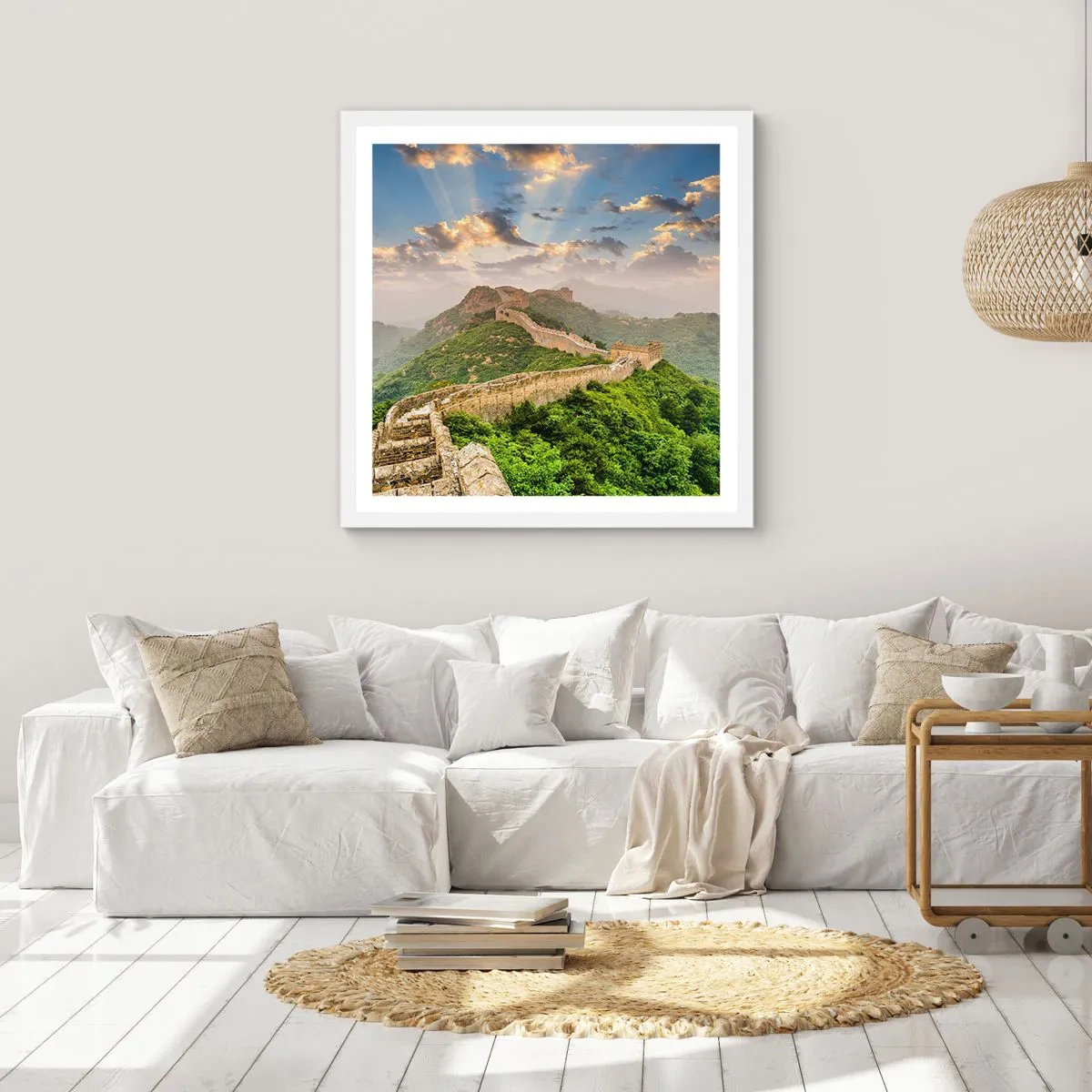 Plakat i hvid ramme - Uforanderlig storhed - 60x60 cm