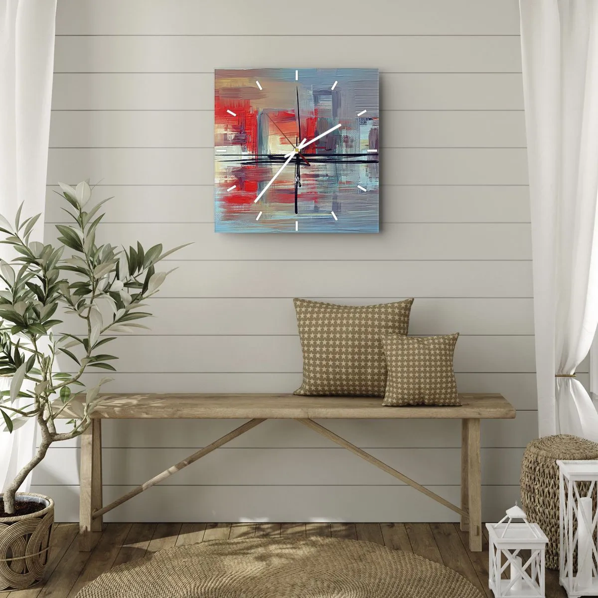 Vægur, Uret - Landskab i en ukendt dimension - 40x40 cm