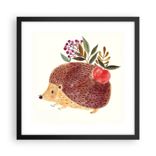 Plakat i sort ramme - Og du kan allerede lide mig - 40x40 cm