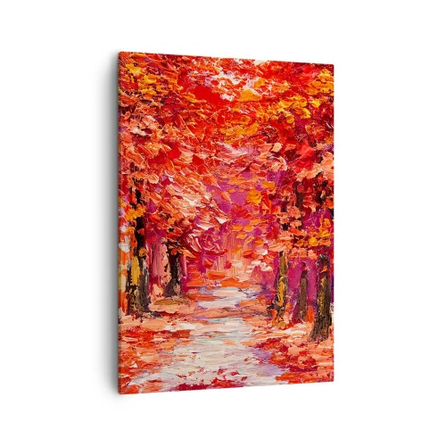 Lærredstryk - Billede på lærred - Efterårets indtryk - 50x70 cm