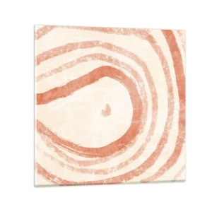 Billede på glas - Koralcirkler - komposition - 30x30 cm