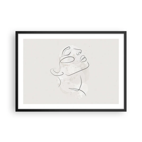 Plakat i sort ramme - Skitse af drømmen - 70x50 cm