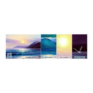 Prøve Fototapet Selvklæbende Deluxe Sticker - Vand- og luftkrystal - Landskab, Hav, Bjerge - 100x30 cm
