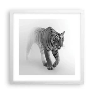 Plakat i hvid ramme - Krybende i tågen - 40x40 cm